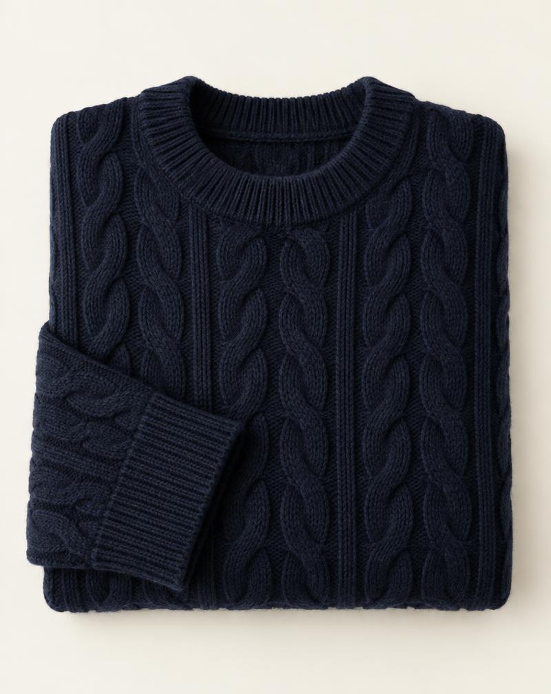 Cable-Knit Wool Jumper