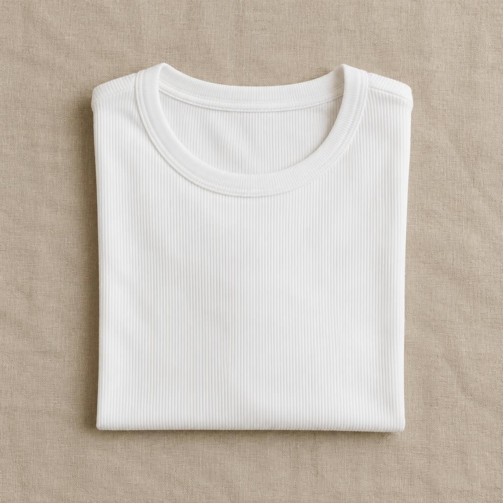 Ribbed Fitted Tee